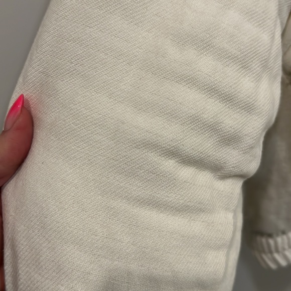 Free people Jacket. NWT. Ivory jacket. Removable fur collar. Linen like texture - Picture 7 of 7